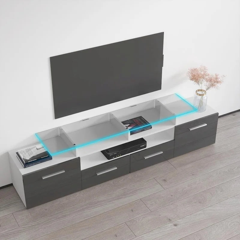 Mobile porta TV moderno con sistema di illuminazione a LED