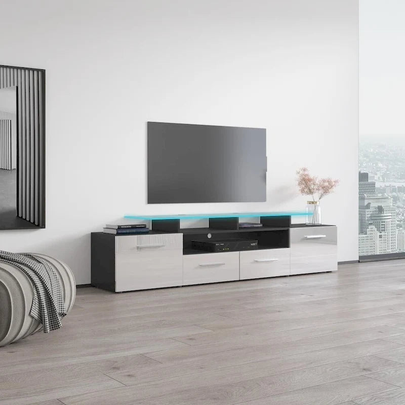 Mobile porta TV moderno con sistema di illuminazione a LED