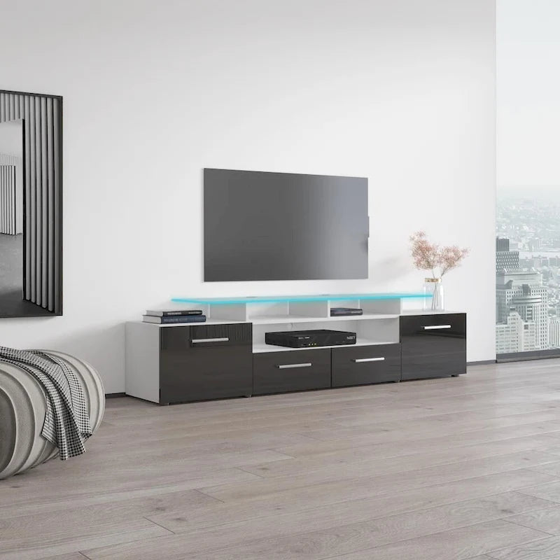 Mobile porta TV moderno con sistema di illuminazione a LED
