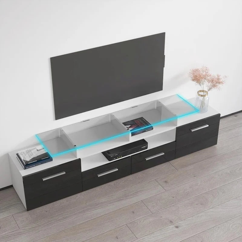Mobile porta TV moderno con sistema di illuminazione a LED