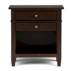 WYNDENHALL Sterling SOLID WOOD 24 inch Wide Bedside Nightstand Table