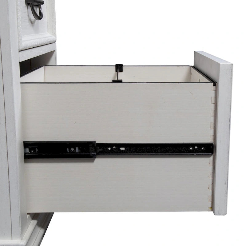 Set scrivania a L con credenza, color carbone bianco spazzolato