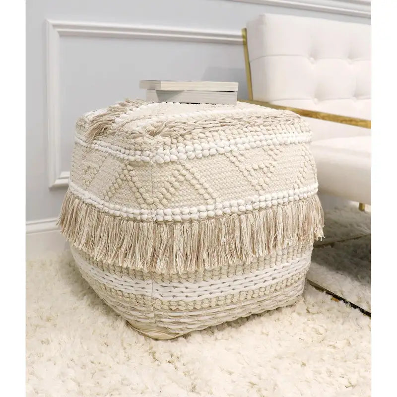 Pouf in cotone Grand Canyon, beige