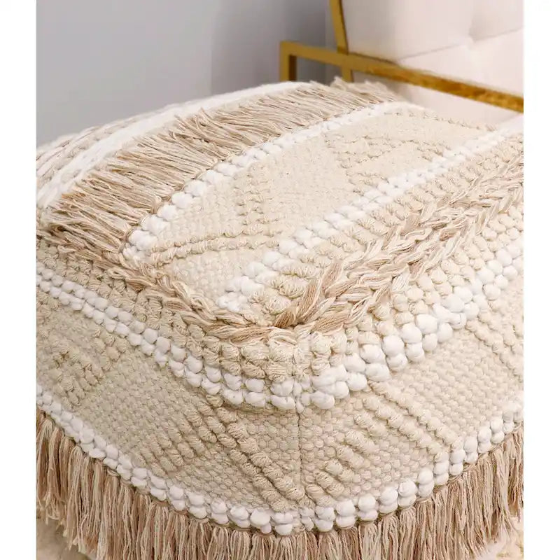 Pouf in cotone Grand Canyon, beige