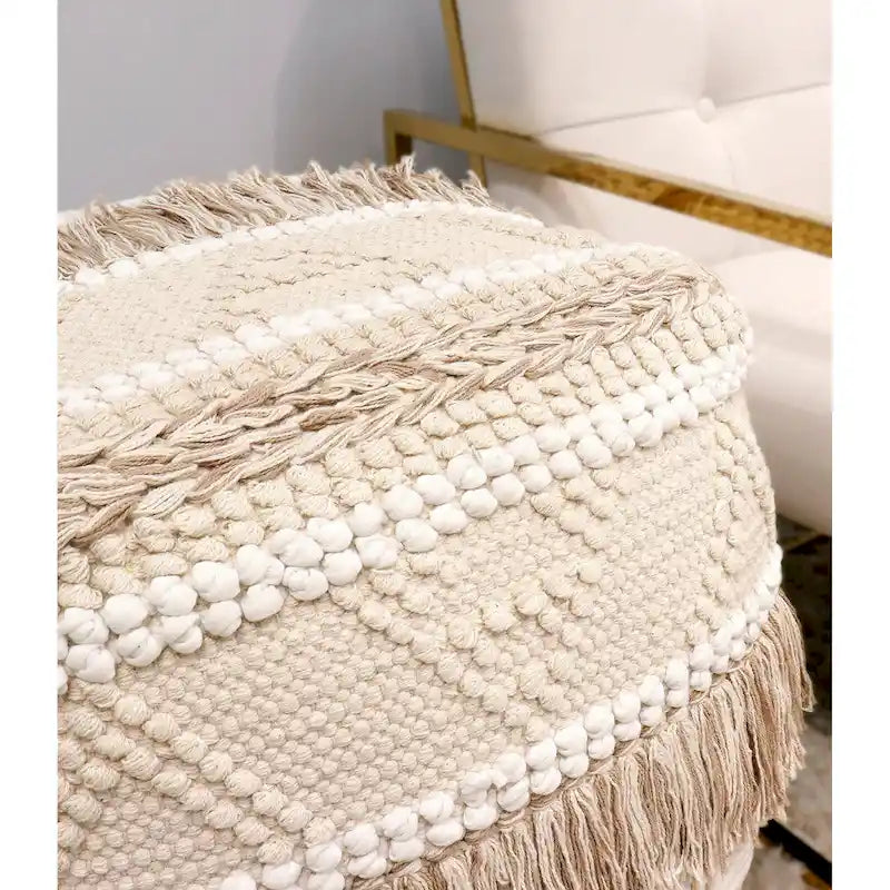 Pouf in cotone Grand Canyon, beige
