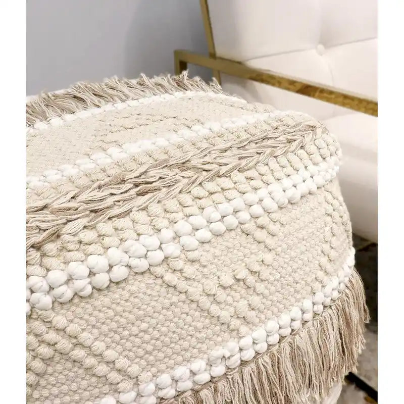 Pouf in cotone Grand Canyon, beige
