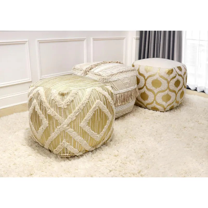 Pouf in cotone Grand Canyon, beige