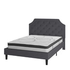 Letto imbottito a piattaforma con materasso a molle insacchettate da 25 cm