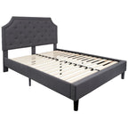 Letto imbottito a piattaforma con materasso a molle insacchettate da 25 cm