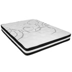 Letto imbottito a piattaforma con materasso a molle insacchettate da 25 cm