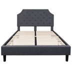 Letto imbottito a piattaforma con materasso a molle insacchettate da 25 cm