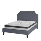 Letto imbottito a piattaforma con materasso a molle insacchettate da 25 cm