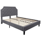 Letto imbottito a piattaforma con materasso a molle insacchettate da 25 cm