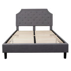 Letto imbottito a piattaforma con materasso a molle insacchettate da 25 cm