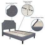 Letto imbottito a piattaforma con materasso a molle insacchettate da 25 cm