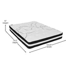Letto imbottito a piattaforma con materasso a molle insacchettate da 25 cm