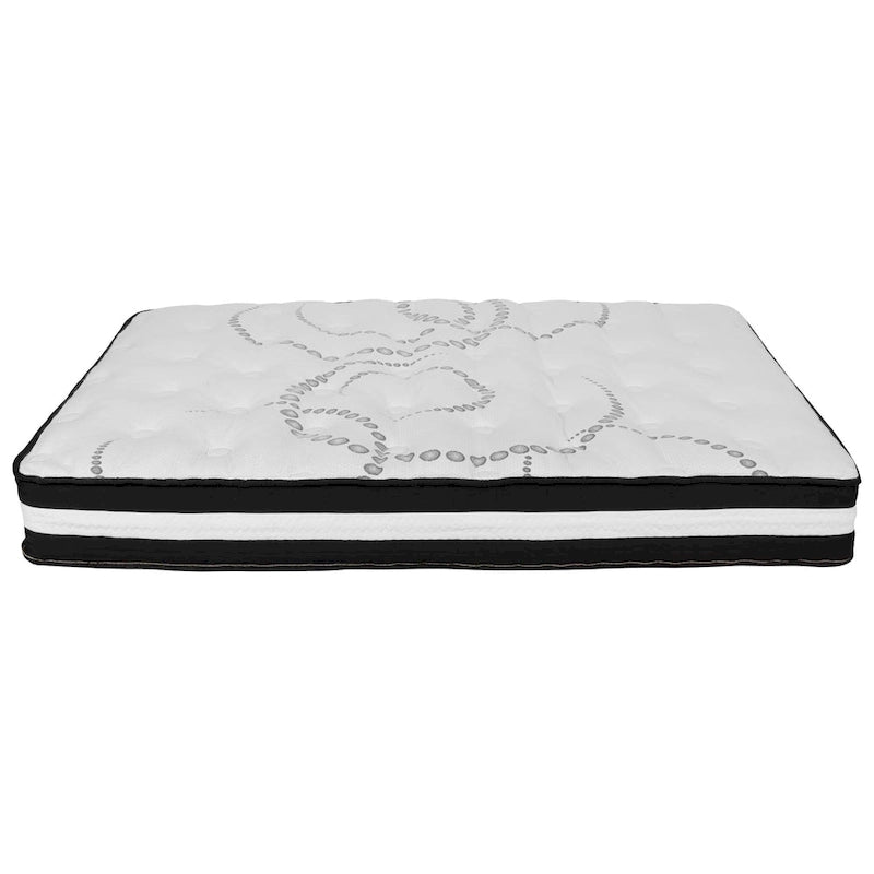 Letto imbottito a piattaforma con materasso a molle insacchettate da 25 cm