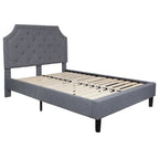 Letto imbottito a piattaforma con materasso a molle insacchettate da 25 cm