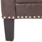 Poltrona Club in Tessuto Poliestere con Rivetti - 28.5"L x 31.9"P x 38.2"H