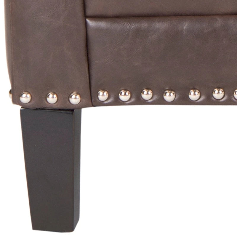 Poltrona Club in Tessuto Poliestere con Rivetti - 28.5"L x 31.9"P x 38.2"H
