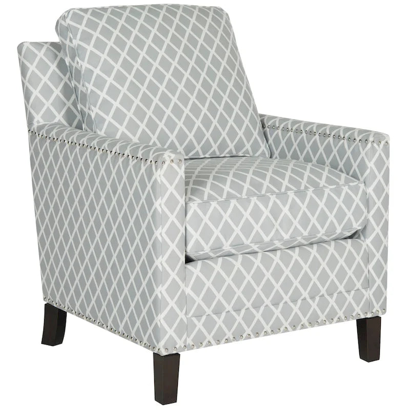 Poltrona Club in Tessuto Poliestere con Rivetti - 28.5"L x 31.9"P x 38.2"H