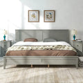 Struttura Letto King Size con Testiera, in Legno di Pino e MDF