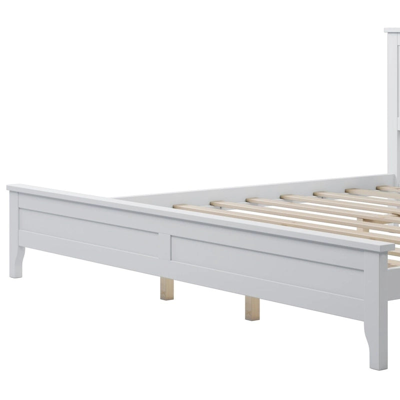 Struttura Letto King Size con Testiera, in Legno di Pino e MDF