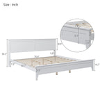 Struttura Letto King Size con Testiera, in Legno di Pino e MDF