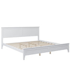 Struttura Letto King Size con Testiera, in Legno di Pino e MDF