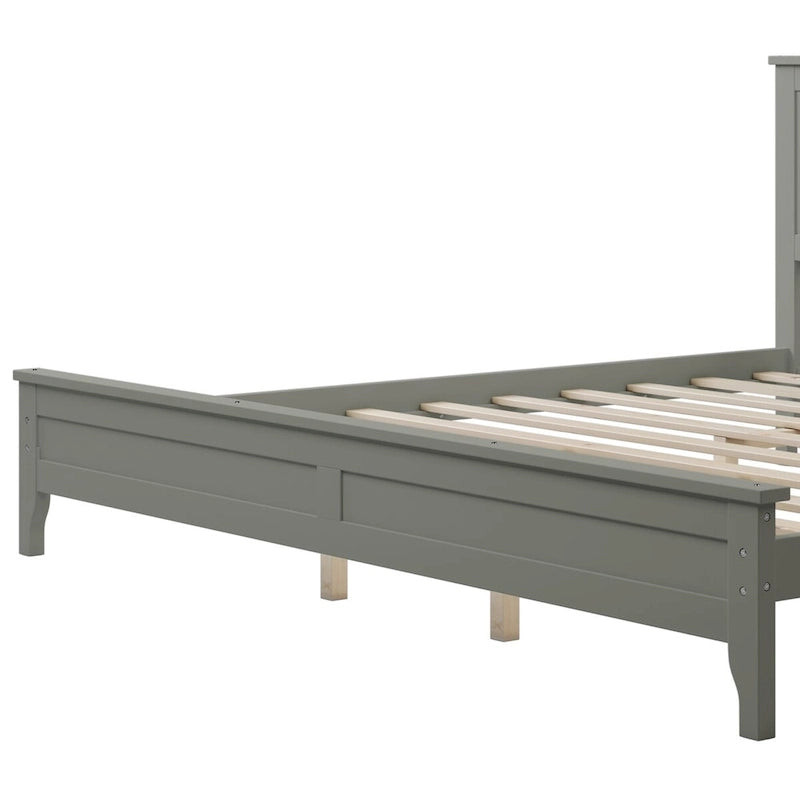 Struttura Letto King Size con Testiera, in Legno di Pino e MDF