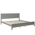 Struttura Letto King Size con Testiera, in Legno di Pino e MDF
