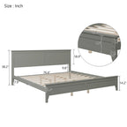 Struttura Letto King Size con Testiera, in Legno di Pino e MDF