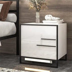 Comodino con luce LED e 2 cassetti