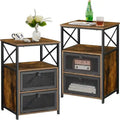 odern Night Stand with Storage Space