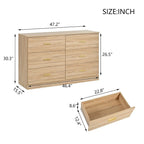 Cassettiera a 6 cassetti con cassettiere ampie