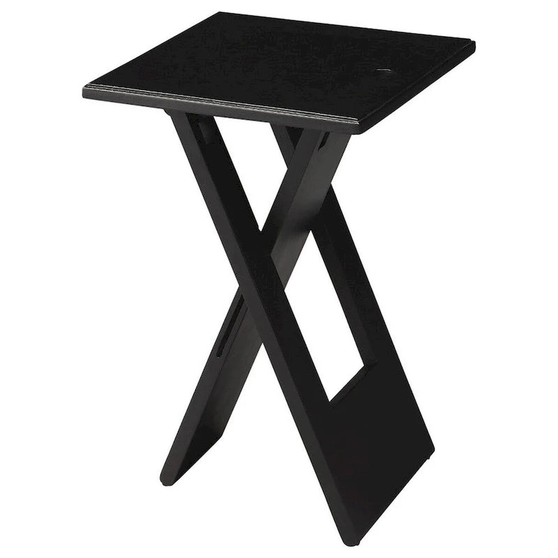 Tavolino pieghevole nero