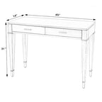 Console con 2 cassetti in radica da 46"