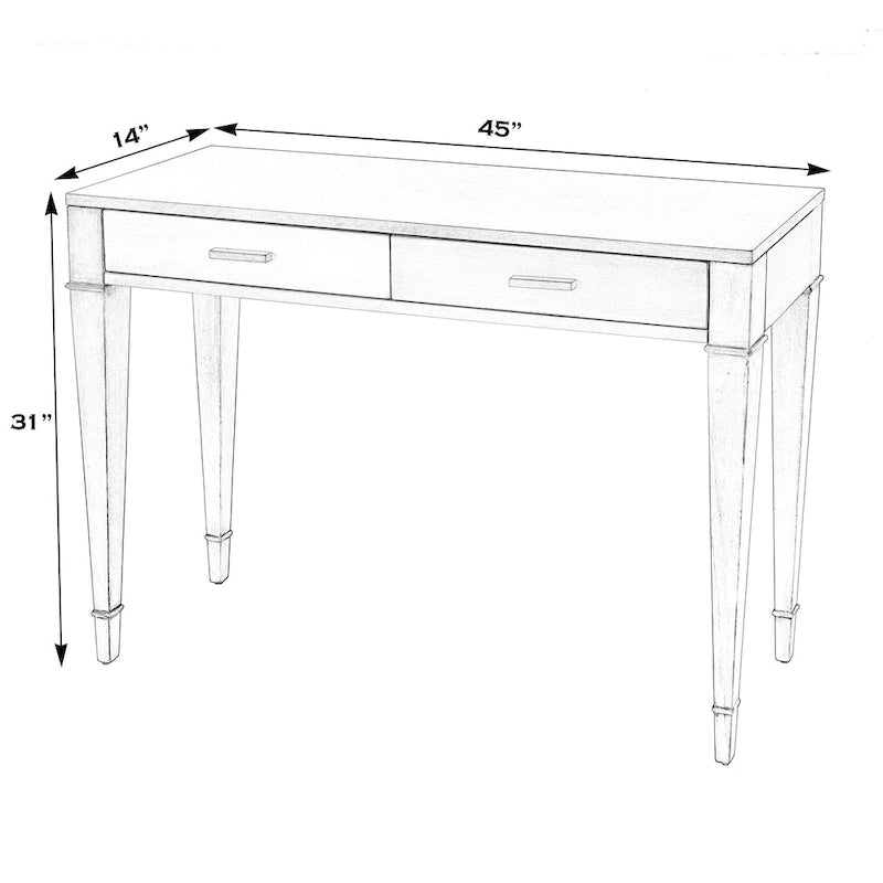 Console con 2 cassetti in radica da 46"