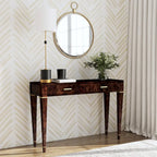 Console con 2 cassetti in radica da 46"