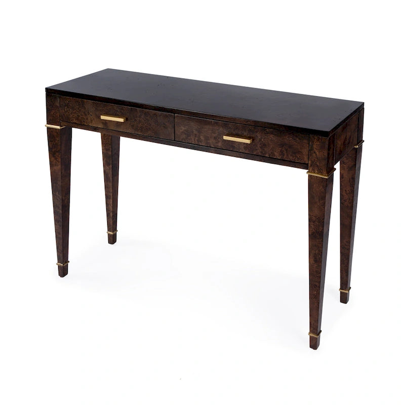 Console con 2 cassetti in radica da 46"