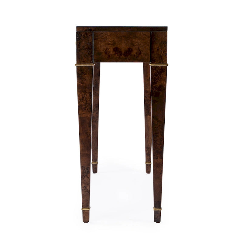 Console con 2 cassetti in radica da 46"