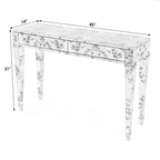 Console con 2 cassetti in radica da 46"