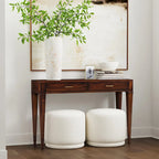 Console con 2 cassetti in radica da 46"