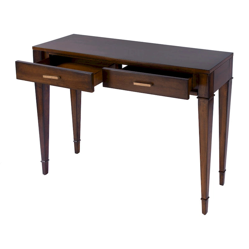 Console con 2 cassetti in radica da 46"