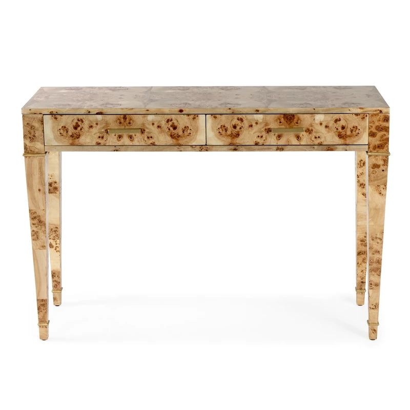Console con 2 cassetti in radica da 46"