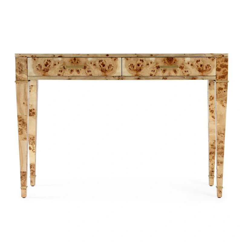 Console con 2 cassetti in radica da 46"