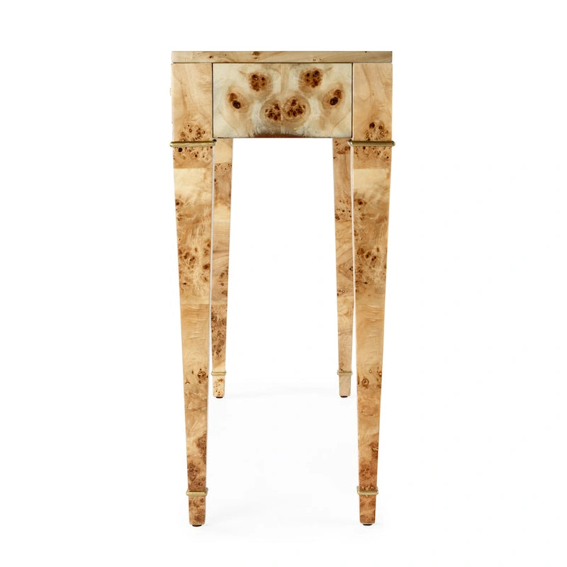 Console con 2 cassetti in radica da 46"
