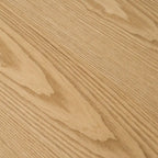 Credenza moderna in frassino naturale con gambe dorate
