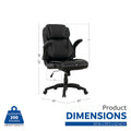 Sedia da ufficio direzionale ergonomica con schienale alto e braccioli ribaltabili