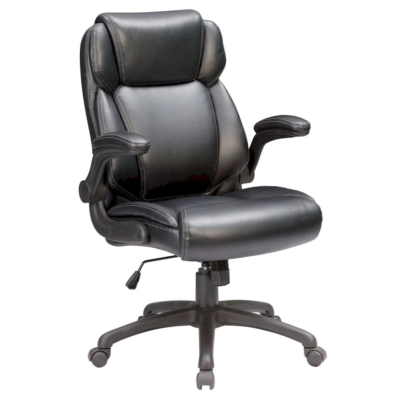 Sedia da ufficio direzionale ergonomica con schienale alto e braccioli ribaltabili